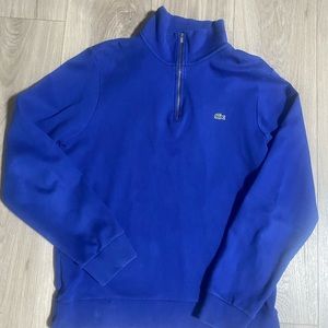 Lacoste Navy Blue Golf 1/4 Zip Jacket Sweatshirt Mens Size 4, Mens Size Medium.